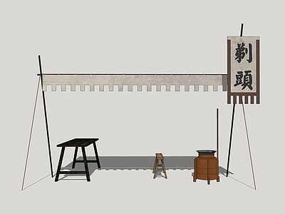 中式剃头铺 手工技艺 老北京风情 胡同文化 集市夜市 风俗小品