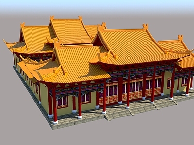 中式寺庙建筑 方丈院