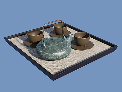 新中式茶具 茶壶 茶杯 托盘