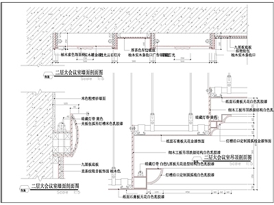 酒店大会议室立面详图
