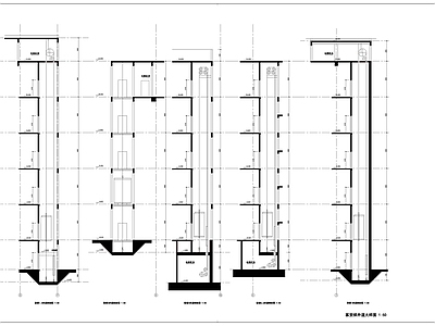 电梯井道节点大样 施工图