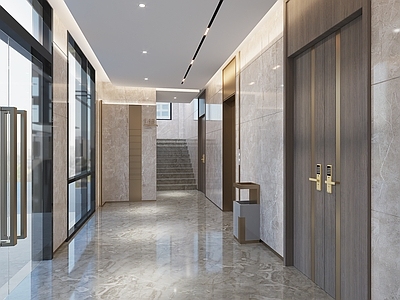 现代电梯间 过道
