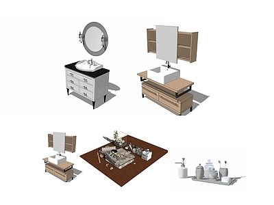 现代浴室柜 洗手台 卫浴摆件 小便斗 淋浴配件