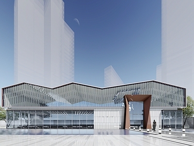 现代售楼处建筑 异形