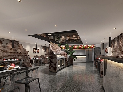 工业风火锅店
