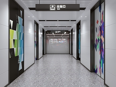 现代电梯间