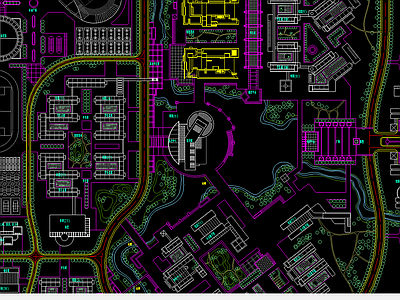 晒某大学总平面布置图 施工图