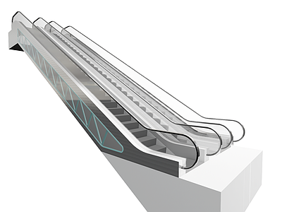 现代镂空结构扶梯