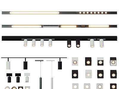 现代筒灯射灯 轨道灯 LED