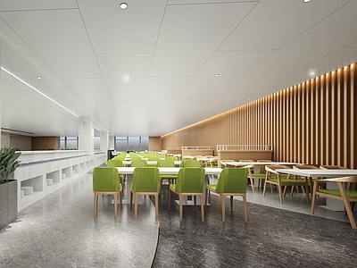 现代自助餐厅 食堂 职工餐厅 休闲厅