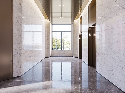 现代电梯间 套 铜板