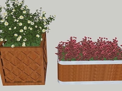 现代花箱小品