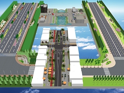 现代道路 道路绿化景观 高速公路建设