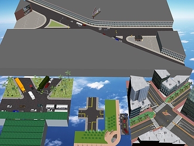 现代道路 道路绿化景观 高速公路建设 道路硬化