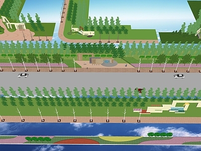 现代道路 道路绿化景观 高速公路建设 道路硬化