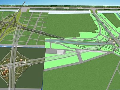现代道路 道路绿化景观 高速公路建设 道路硬化