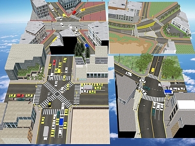 现代道路 道路绿化景观 高速公路建设 道路硬化