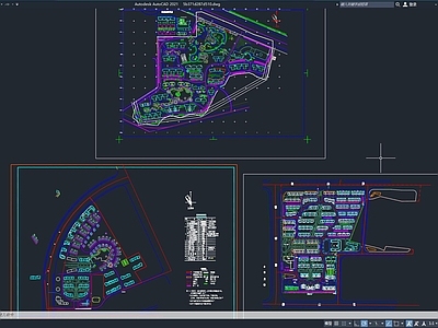 现代简约住宅区景观建筑规划 小区总平图