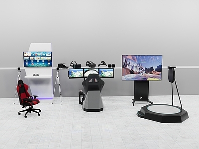 现代VR眼镜 VR设备 VR万象跑步机