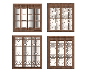 中式窗户组合