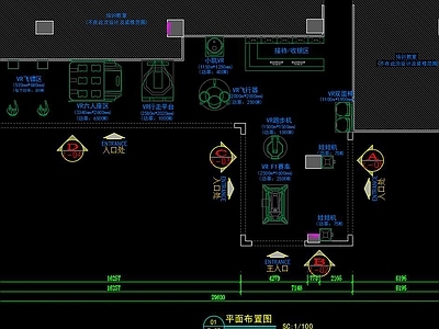 智能VR体验店CAD 施工图