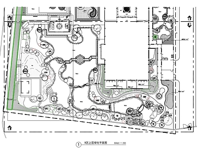 中式庭院绿化 施工图 其他