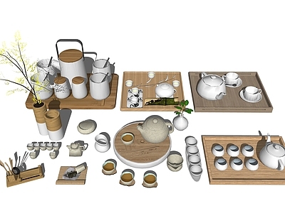中式木制茶具 泡茶