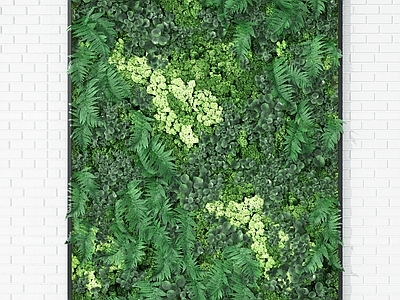 现代植物墙 背景墙