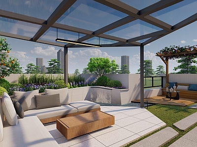 现代屋顶花园