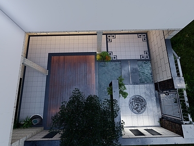 中式屋顶花园设计施工图