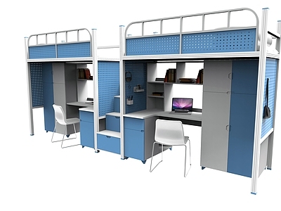 现代双层床 公寓床 宿舍床 学生床 高低床 高架床 宿舍 公寓 床 家具