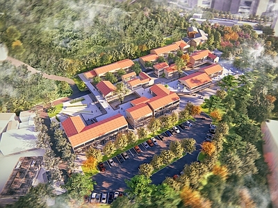 现代商业街 特色传统建筑商业街