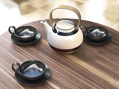 现代茶具 茶壶 茶杯 茶托