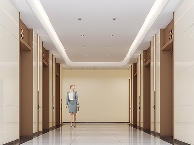 现代电梯间 走廊