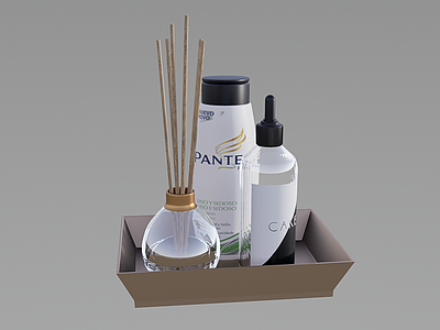 现代洗浴用品 洗发水 沐浴露 香薰
