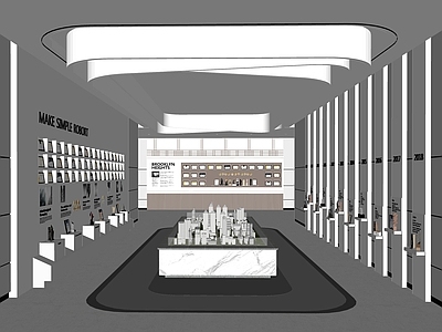 现代商业展厅 企业展厅 展览 展厅 沙盘 大堂 文化墙 荣誉墙 企业墙