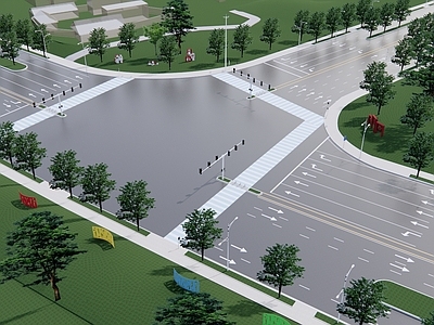 现代道路 红绿灯