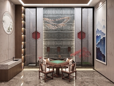 新中式棋牌室