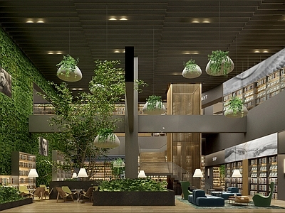 李玮珉 成都九方书店 丨效果图 施工图
