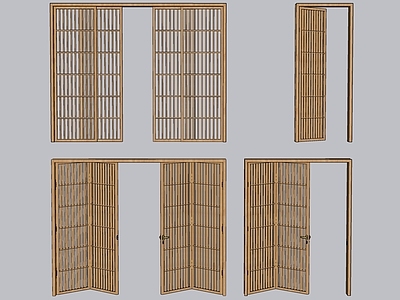 日式折叠门 木格