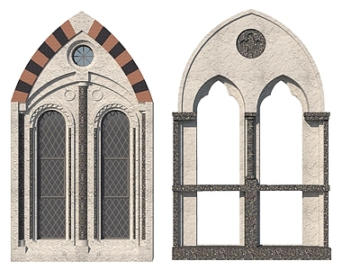 欧式窗户组合 教堂窗户