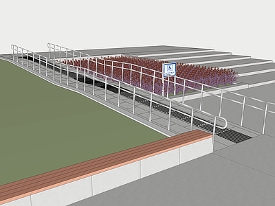 现代标准无障碍坡道 双