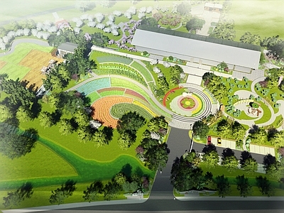现代乡村生态农庄 花卉基地 主题花园