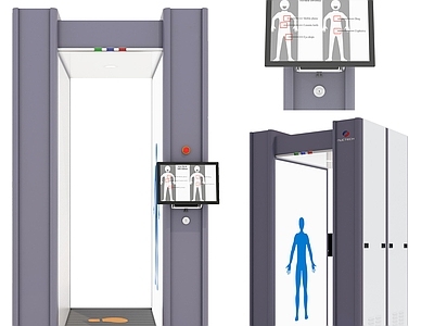 现代安检闸机 安检 安检禁 机场 地铁 人脸识别 检查器 探测器 禁机