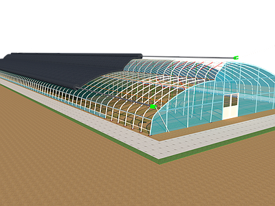 现代农业温室 大棚 阴阳棚 蔬菜种植 钢结构 骨架 种植