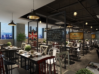 工业风火锅店