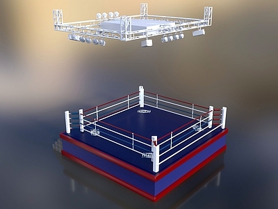 现代拳击搏斗器械 拳击台 格斗台 擂台 吸顶 健身器材