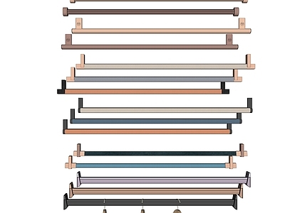 现代皮革挂衣杆 挂衣