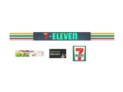 现代711招牌 便利店招牌 牌匾 头牌脸
