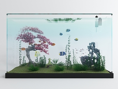 现代鱼缸水族 水族缸 装饰 摆件 鱼缸造景